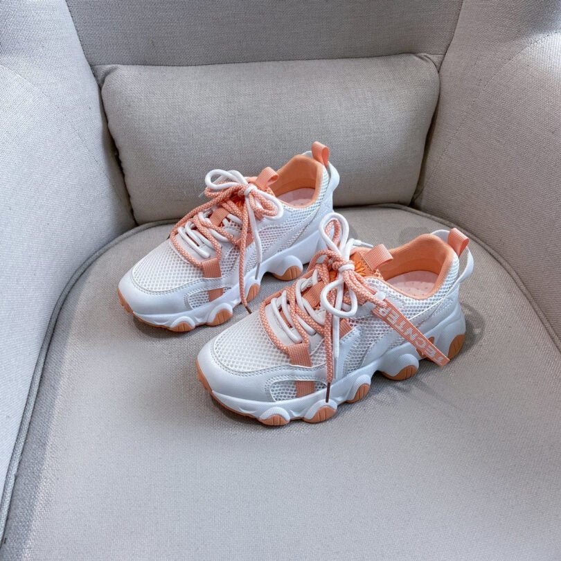 Women Wavy Mesh Contrast Patterned Sneakers - Image 2