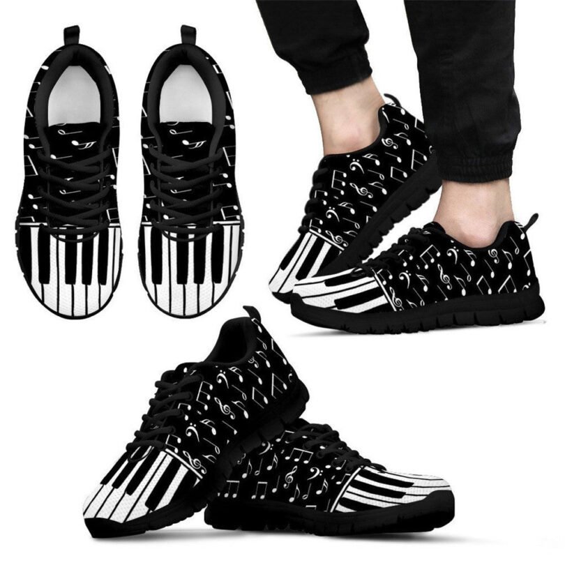 Women Musical Print Sneakers - Image 2