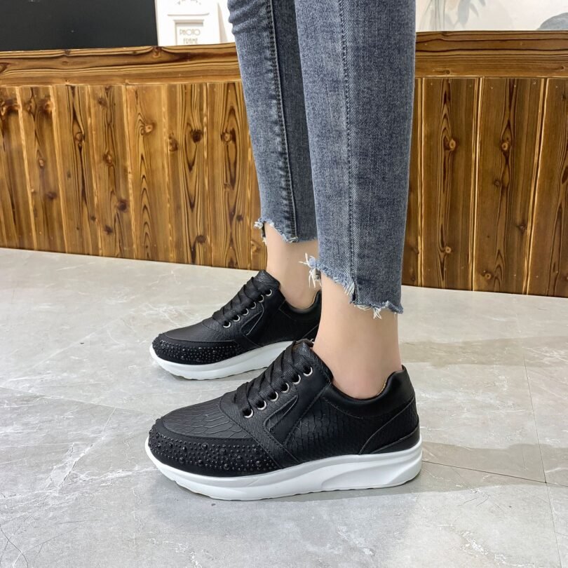 Women Rhinestone Shiny Sneakers - Image 2